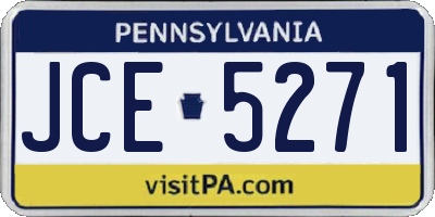 PA license plate JCE5271