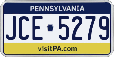 PA license plate JCE5279