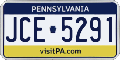 PA license plate JCE5291