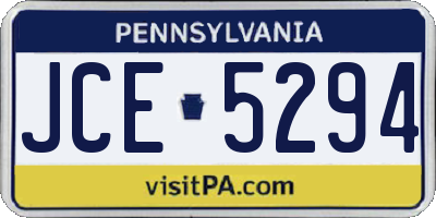 PA license plate JCE5294