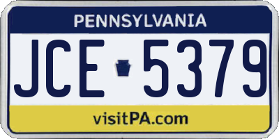 PA license plate JCE5379