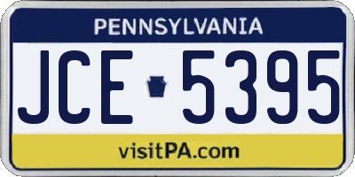 PA license plate JCE5395