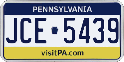 PA license plate JCE5439