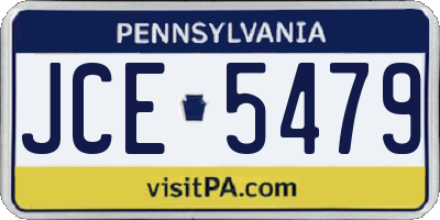 PA license plate JCE5479