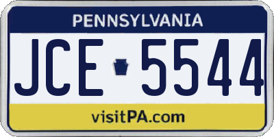 PA license plate JCE5544