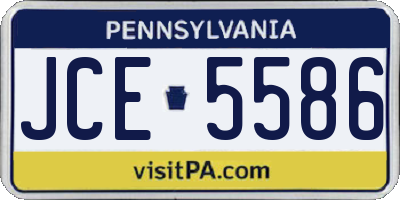 PA license plate JCE5586