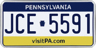 PA license plate JCE5591