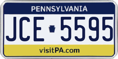 PA license plate JCE5595