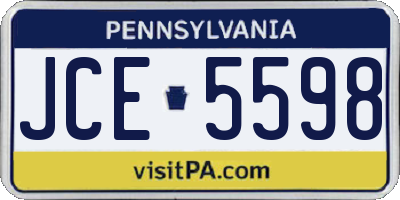 PA license plate JCE5598