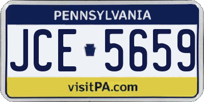 PA license plate JCE5659