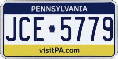 PA license plate JCE5779