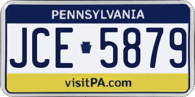 PA license plate JCE5879