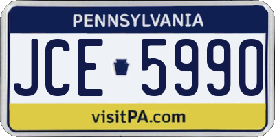 PA license plate JCE5990