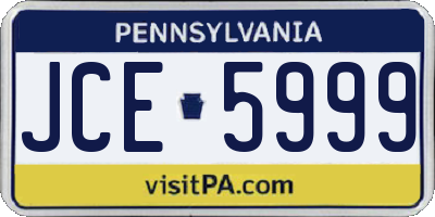 PA license plate JCE5999