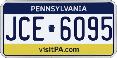 PA license plate JCE6095