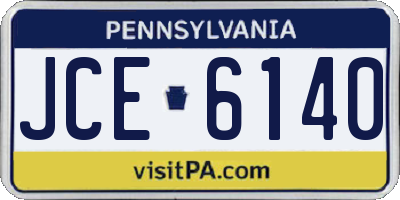 PA license plate JCE6140