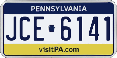 PA license plate JCE6141