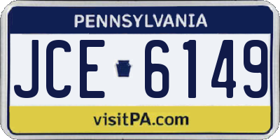PA license plate JCE6149