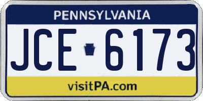PA license plate JCE6173