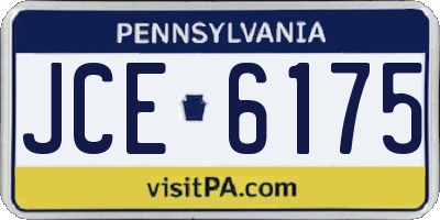 PA license plate JCE6175