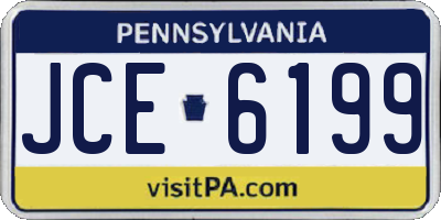 PA license plate JCE6199