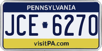 PA license plate JCE6270