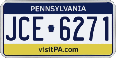 PA license plate JCE6271