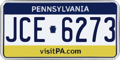 PA license plate JCE6273