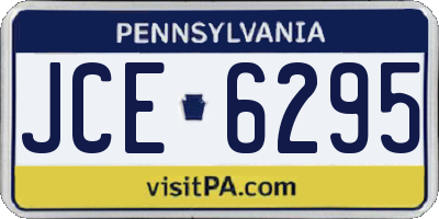 PA license plate JCE6295