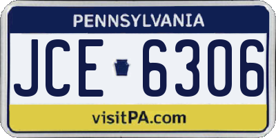 PA license plate JCE6306