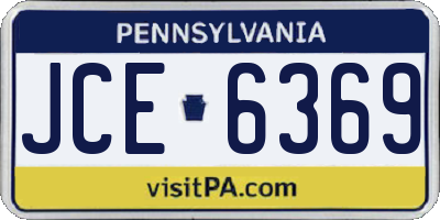 PA license plate JCE6369