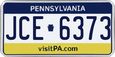 PA license plate JCE6373