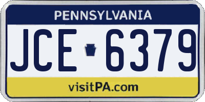 PA license plate JCE6379