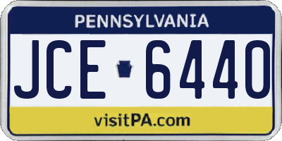 PA license plate JCE6440