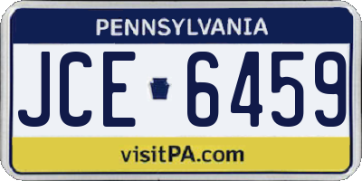 PA license plate JCE6459