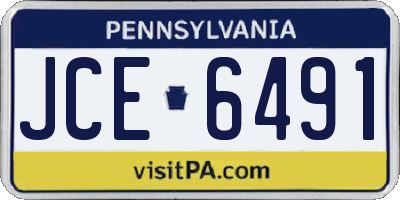 PA license plate JCE6491
