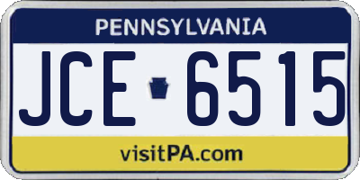 PA license plate JCE6515