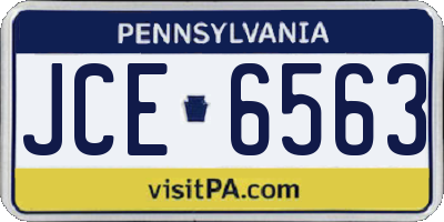 PA license plate JCE6563