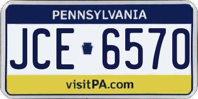 PA license plate JCE6570