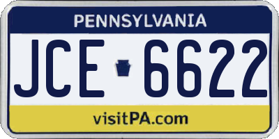 PA license plate JCE6622