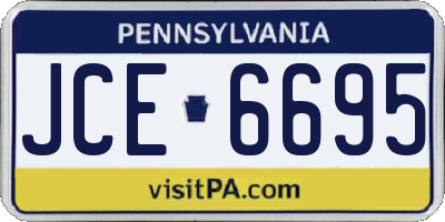 PA license plate JCE6695