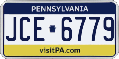 PA license plate JCE6779