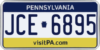 PA license plate JCE6895