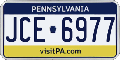 PA license plate JCE6977