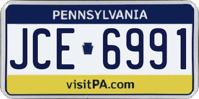 PA license plate JCE6991