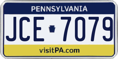PA license plate JCE7079
