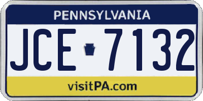 PA license plate JCE7132