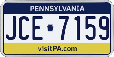 PA license plate JCE7159