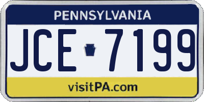 PA license plate JCE7199