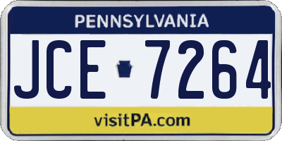 PA license plate JCE7264